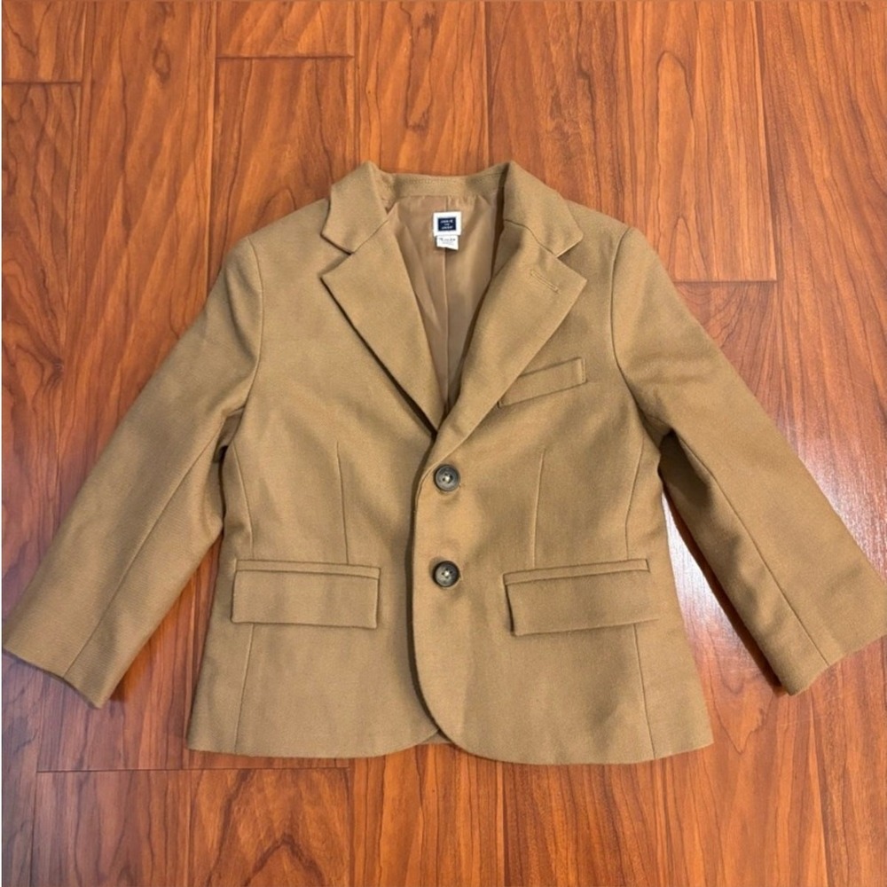Janie and Jack Wool Camel Tan Tailored Blazer Boys 18-24 Months